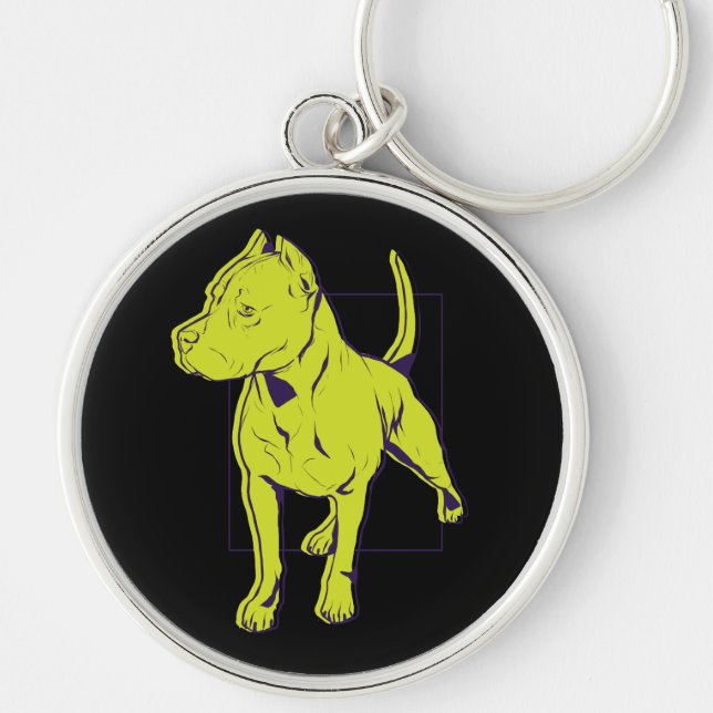 Porte-clés Portrait de l'Américain Pit Bull Terrier (Devant)