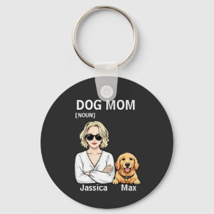 Porte-clés Portrait de Maman Chien avec Art de Golden Retriev