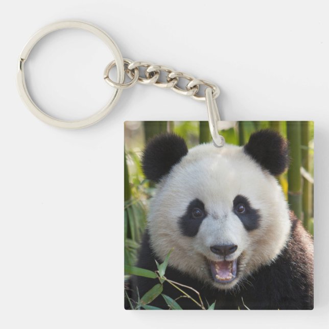 Porte-clés Portrait de Panda Souriant (Devant)