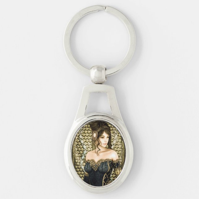 Porte-clés Portrait de Princesse de Conte de Fées Enchanté (Devant)