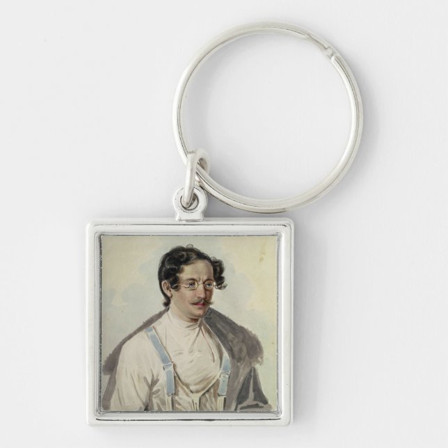 Porte-clés Portrait d'Ivan Annenkov en prison de Peter, 1836 (Devant)