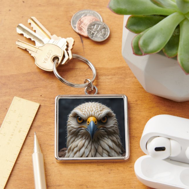Porte-clés Portrait d'oiseaux feuillés (Bureau)