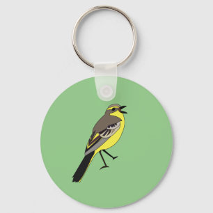 Porte-clés Portrait d'oiseaux sauvages de la queue jaune