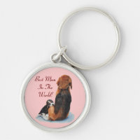 portrait du beagle chiot mignon avec maman chien