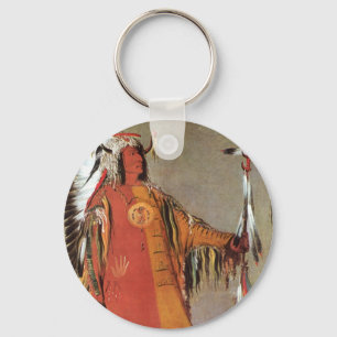 Porte-clés Portrait du chef indien Mato-Tope par George Catli