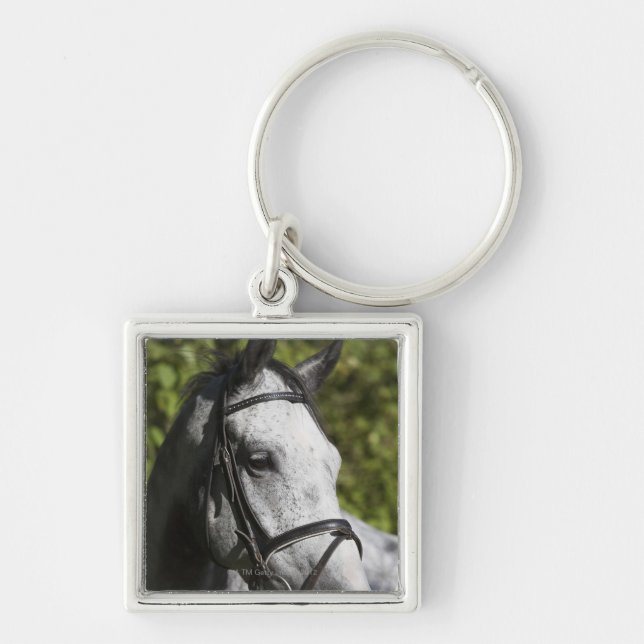 Porte-clés portrait du cheval blanc 2 (Devant)