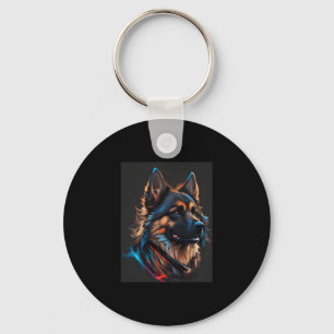 Porte-clés Portrait d'un berger allemand