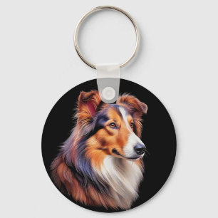 Porte-clés Portrait d'un collie