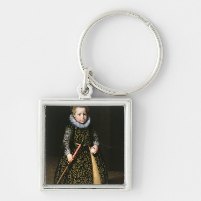 Porte-clés Portrait d'un vieux garçon de quatre ans avec le (Devant)