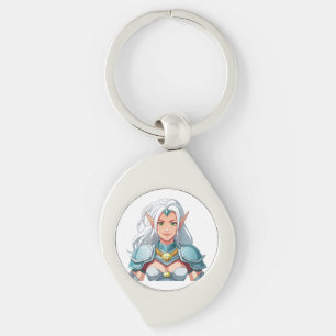 Porte-clés Portrait d'une belle femme elfe
