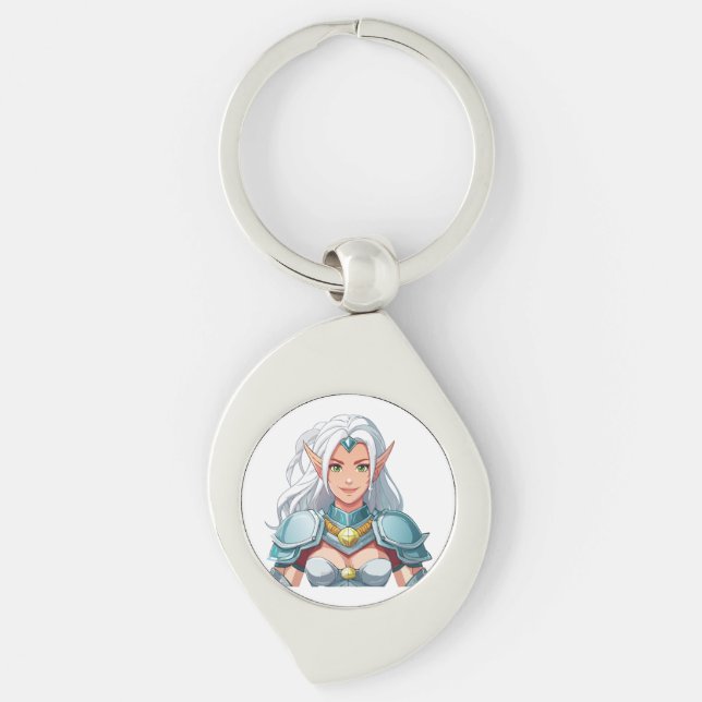 Porte-clés Portrait d'une belle femme elfe (Devant)