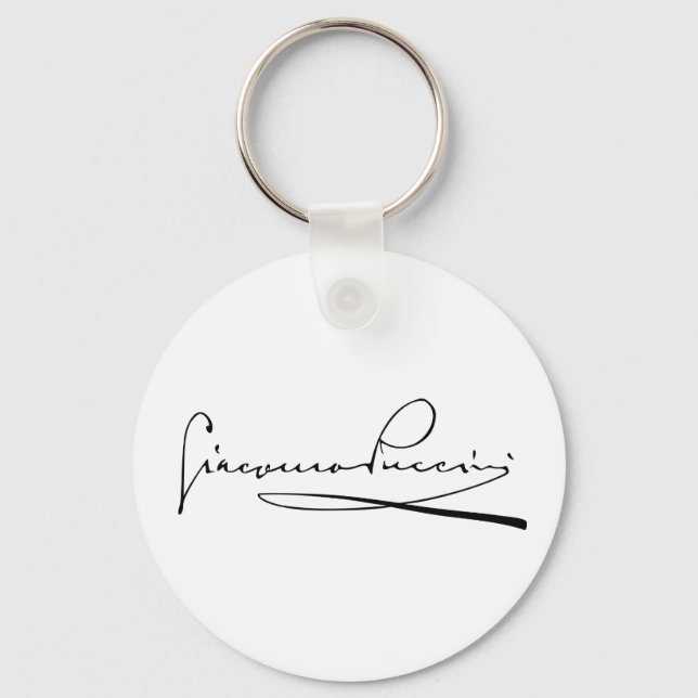 Porte-clés Portrait et signature de Giacomo Puccini (Recto)