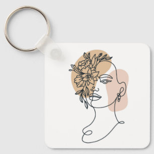 Porte-clés Portrait féminin