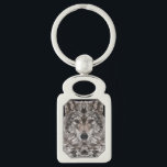 Porte-clés Portrait géométrique Wolf Lone<br><div class="desc">Rappelez-vous ou à quelqu'un que vous aimez que "vous êtes assez" avec cette image de Loup solitaire. Vous n'avez pas besoin de l'approbation de la foule et vous pouvez prendre vos propres décisions. Soyez farouchement indépendants ! Ce loup géométrique regarde son défi. Un vrai alpha fidèle à son pack. Elle...</div>