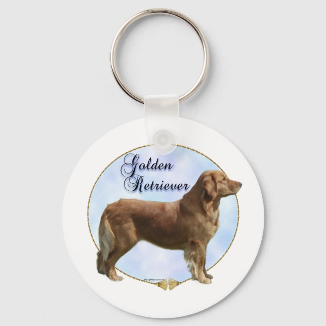 Porte-clés Portrait Golden Retriever (Recto)