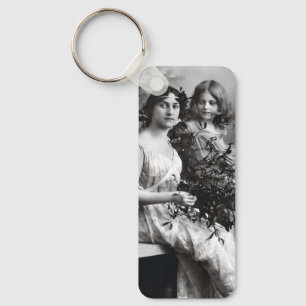 Porte-clés Portrait intemporel de la mère et de la fille