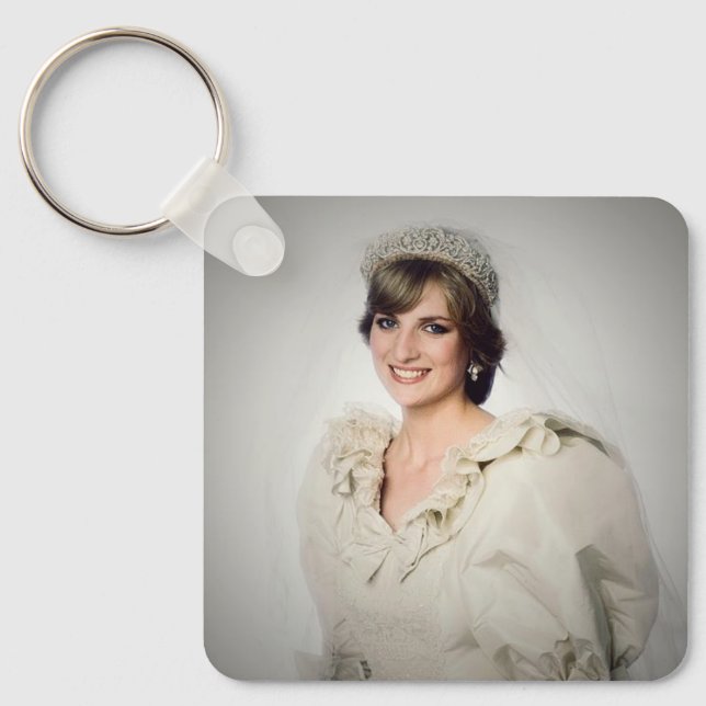 Porte-clés Portrait mariage Princess Diana stylisé (Recto)
