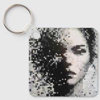 Porte-clés Portrait noir et blanc flou
