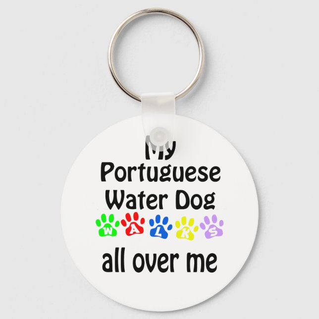 Porte-clés Portugais Water Dog Walks Design (Recto)