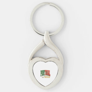 Porte-clés Portugal Football 2026 Football Gras Pays Typograp