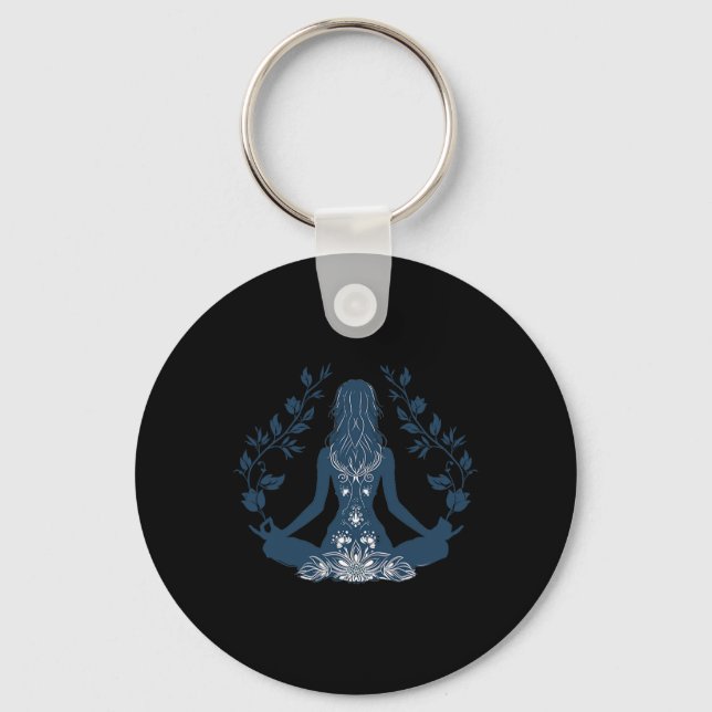 Porte-clés Pose de yoga relaxante  (Recto)