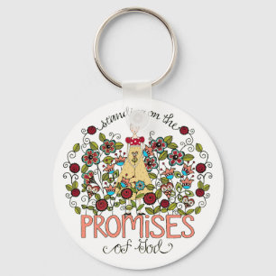Porte-clés Position sur le porte - clé des promesses de Dieu