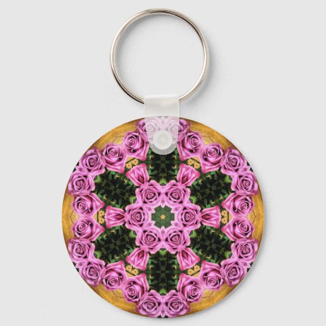Porte-clés Positions de présences roses (Recto)