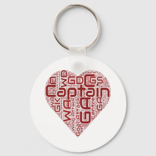 Porte-clés Positions Netball Design cardiaque