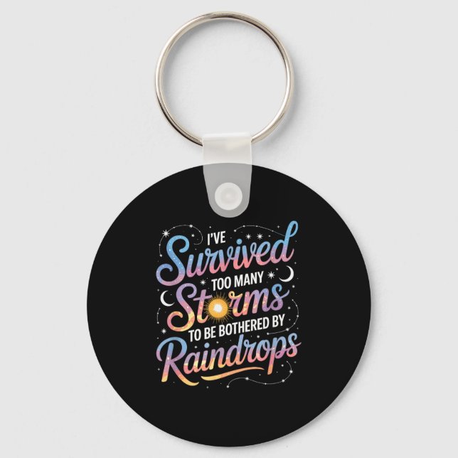Porte-clés Positive Motivation Inspirational, I’ve Survived M (Recto)