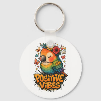 Porte-clés “Positive Vibes” Parrot