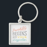 Porte-clés Possibilité Commence Avec Votre Imagination<br><div class="desc">Possibilité par Sue Schlabach. | SID23722</div>