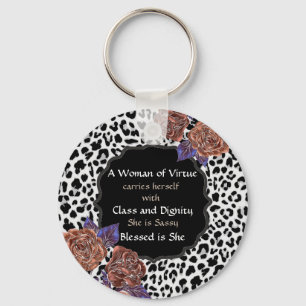 Porte-clés poster de animal Une femme de la vertu Porte - cl