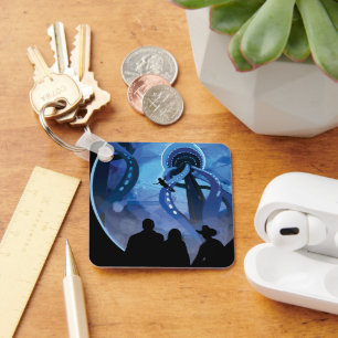 Porte-clés Poster de voyage Retro Space - Jupiter's Moon Euro