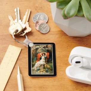 Porte-clés Poster magique vintage, Magicien Frederick Bancrof