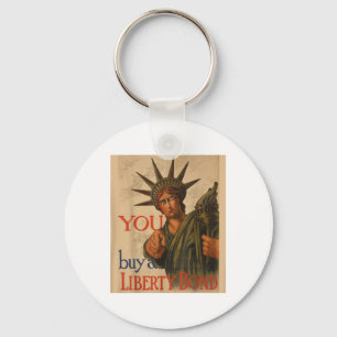 Porte-clés Poster Propagande Ww1 vintage Liberty Bond Usa Wor