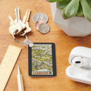 Porte-clés Poster Vintage voyage, City of London Aerial View