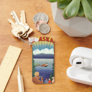 Porte-clés Poster Vintage voyage, Paysage Pittoresque de l'Al