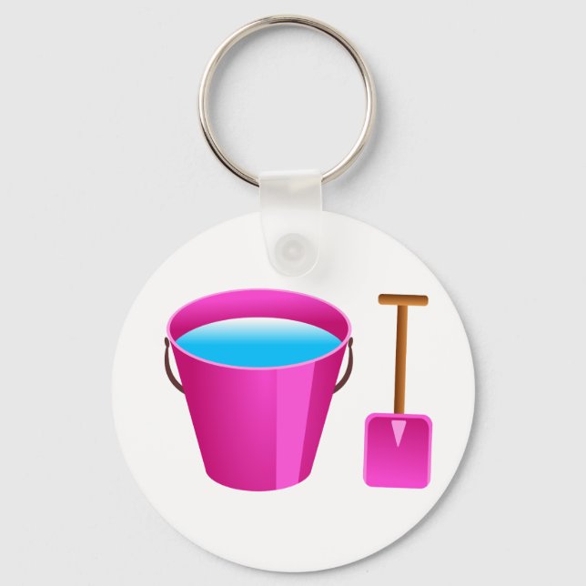 Porte-clés Pot rose et pique (Recto)