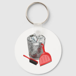 Porte-clés Poubelle et pelle à  poussière de déchets