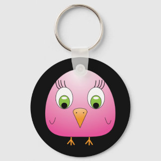 Porte-clés poule B rose
