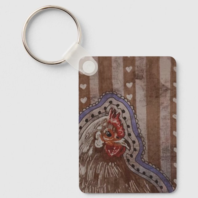 Porte-clés Poule de campagne (Recto)