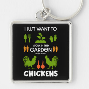 Porte-clés Poules Et Jardinage