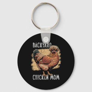 Porte-clés Poulet de basse-cour Maman poule polonaise Design