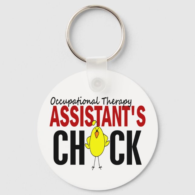PORTE-CLÉS POULET DE L’ASSISTANT EN THÉRAPIE PROFESSIONNELLE (Recto)