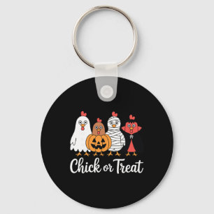 Porte-clés Poulet drôle de poule ou de traitement Halloween 