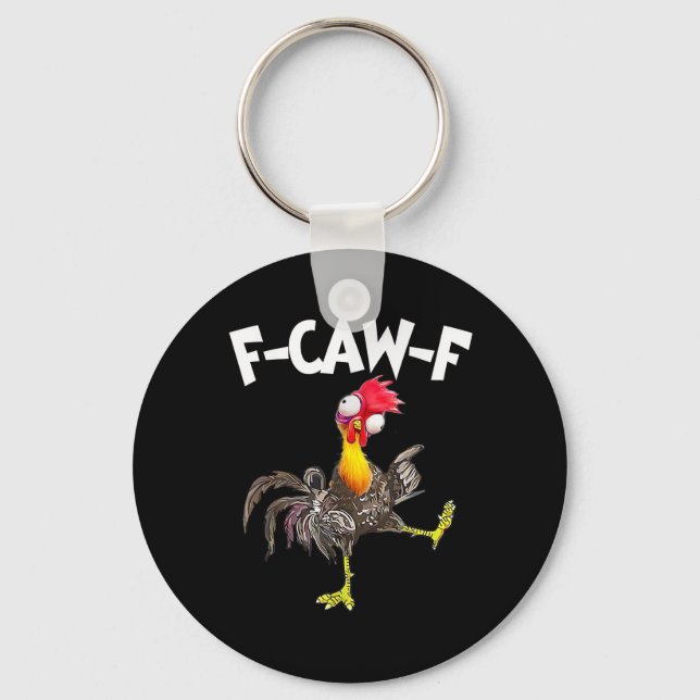 Porte-clés Poulet drôle F-Caw-F FCAWF : (Recto)