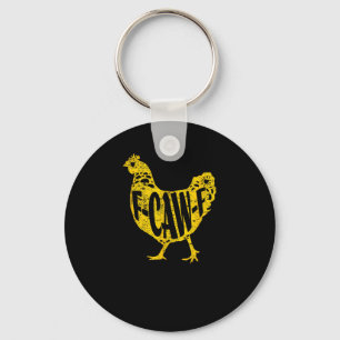 Porte-clés Poulet Drôle F-Caw-F Poule Volaille Coop de Coq