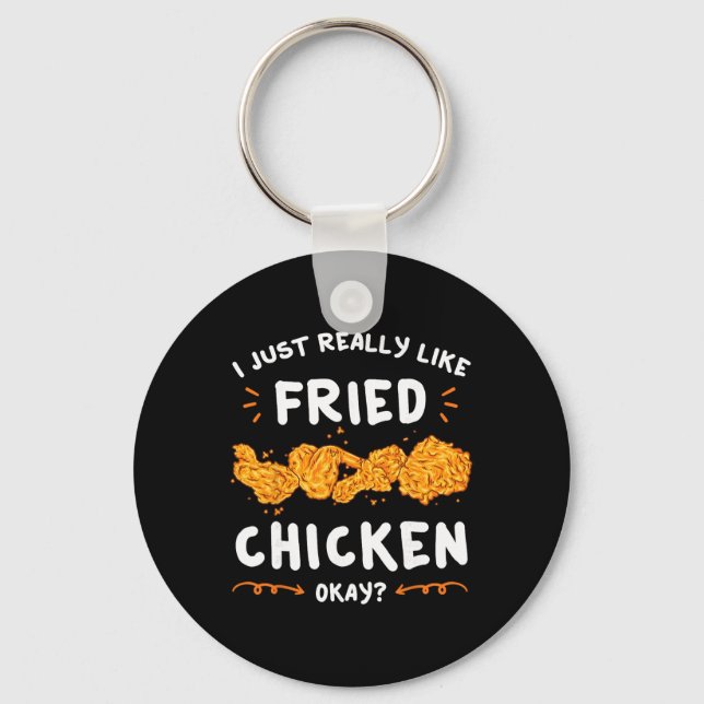 Porte-clés Poulet frit pané mariné plat Croquant (Recto)