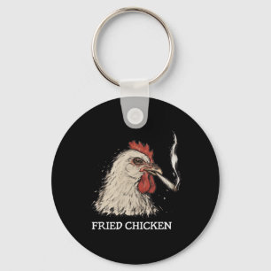 Porte-clés Poulet Frit Vintage Poulet Drogue Mème Drôle 