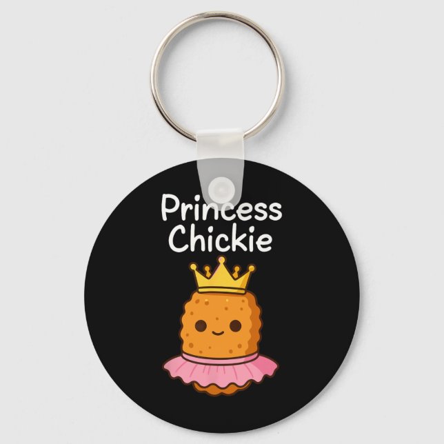 Porte-clés Poulet Princesse Nugget Mignon Meme Kawaii N (Recto)